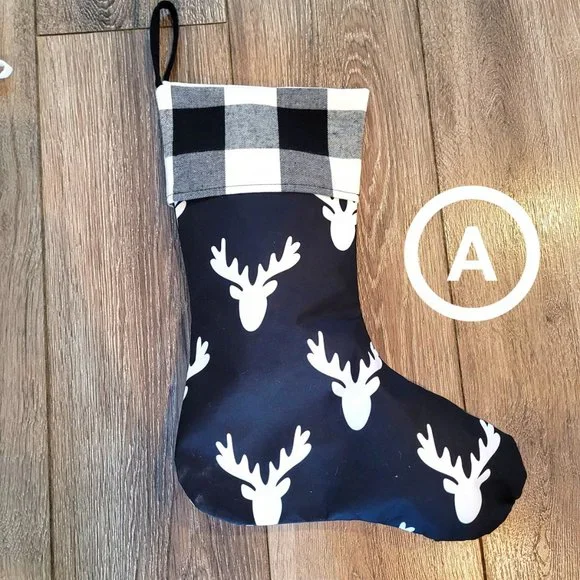 5 Rustic Buffalo Plaid Stockings Bundle - Picture 3 of 7